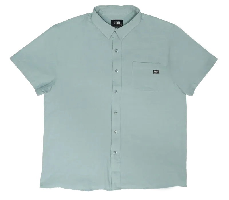 REAL Ole Overdye S/S Woven Shirt-Grass