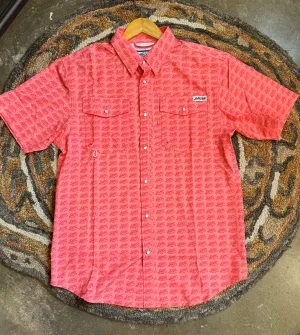 Red Adams Tack Logo Fishing Shirt
