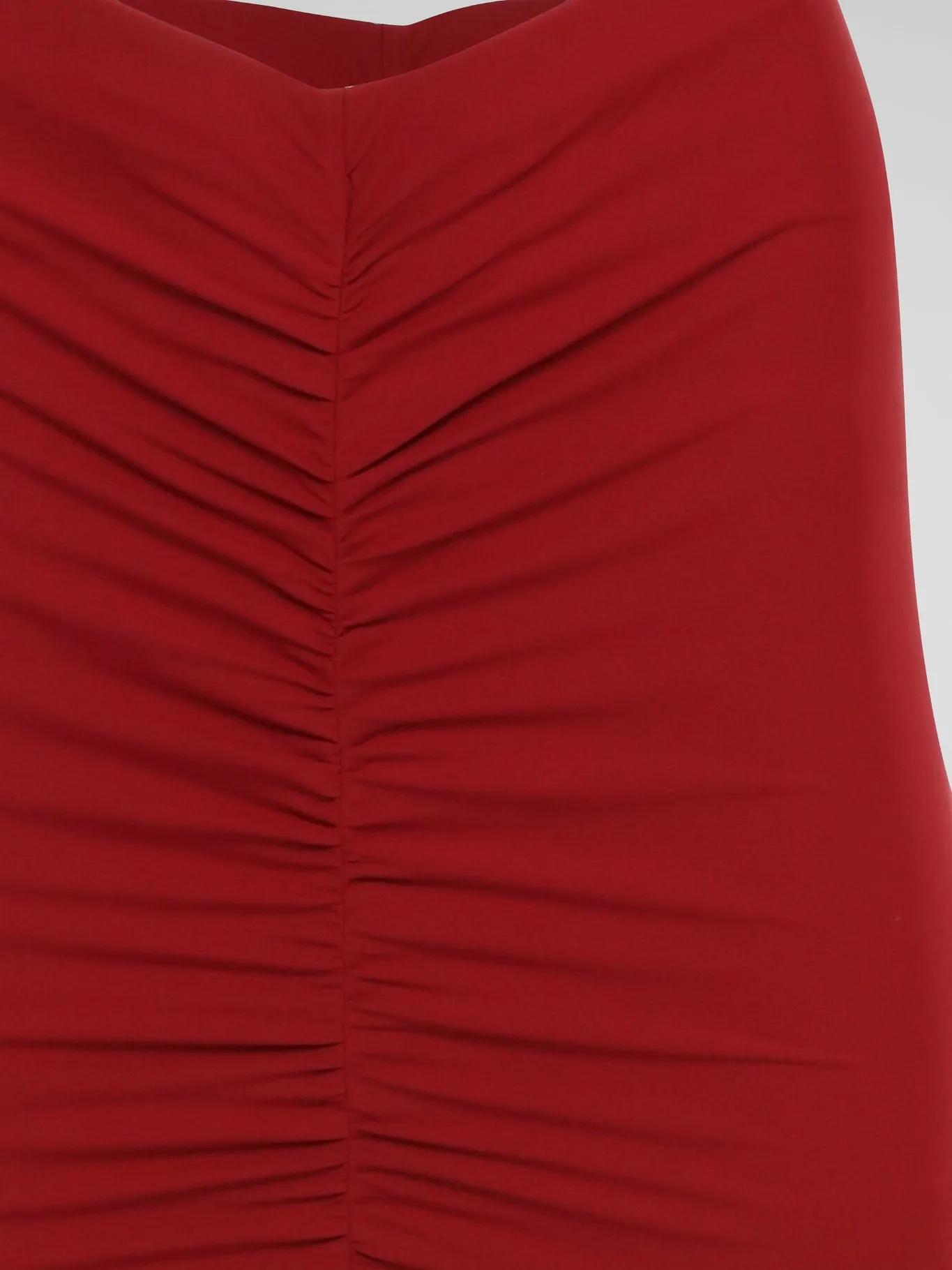 Red Ruched Mermaid Skirt