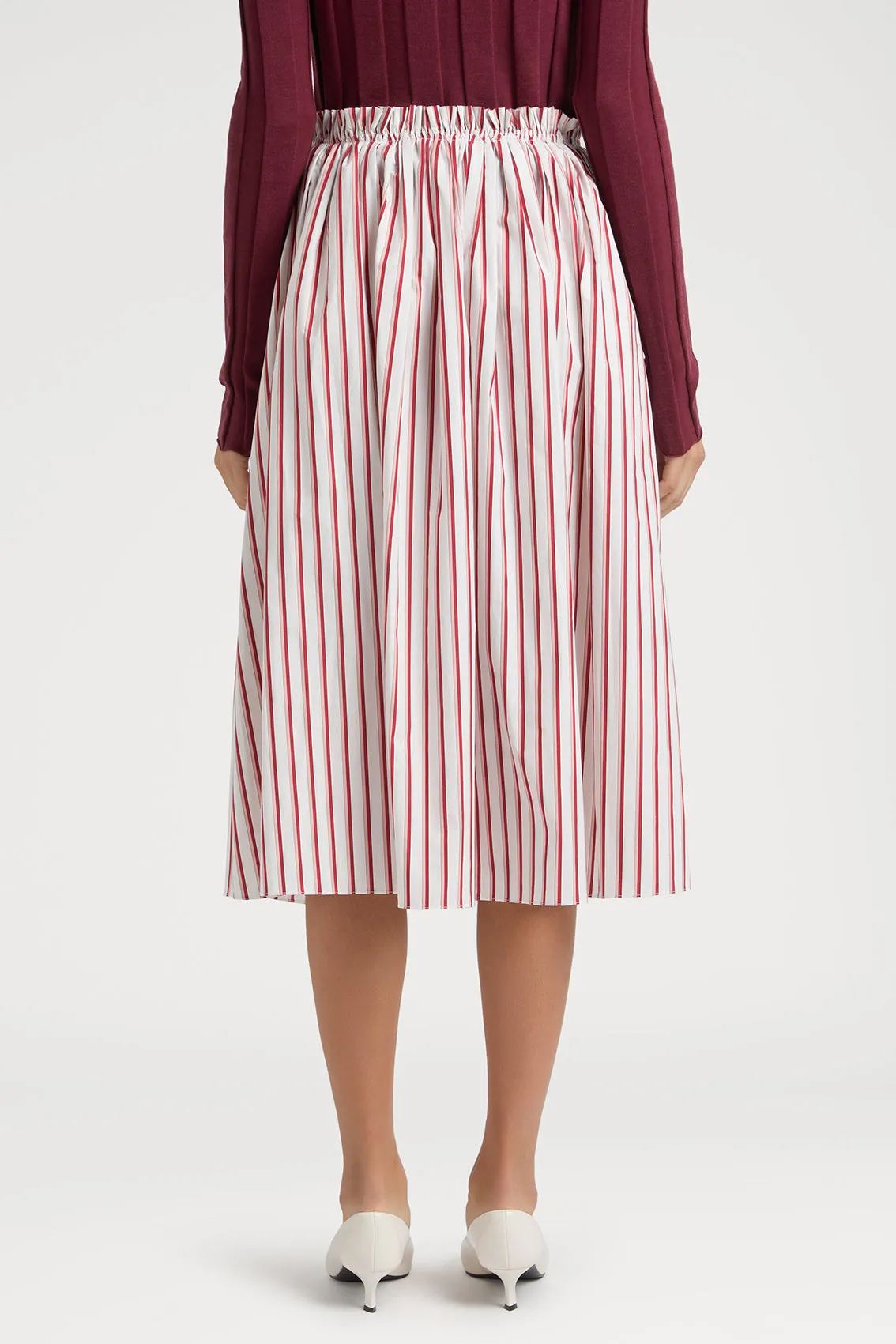 RED STRIPED SKIRT FROM AMALFI