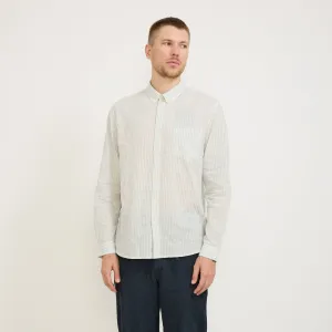 Relaxed Fit Shirt Ice Blue Textured Stripe