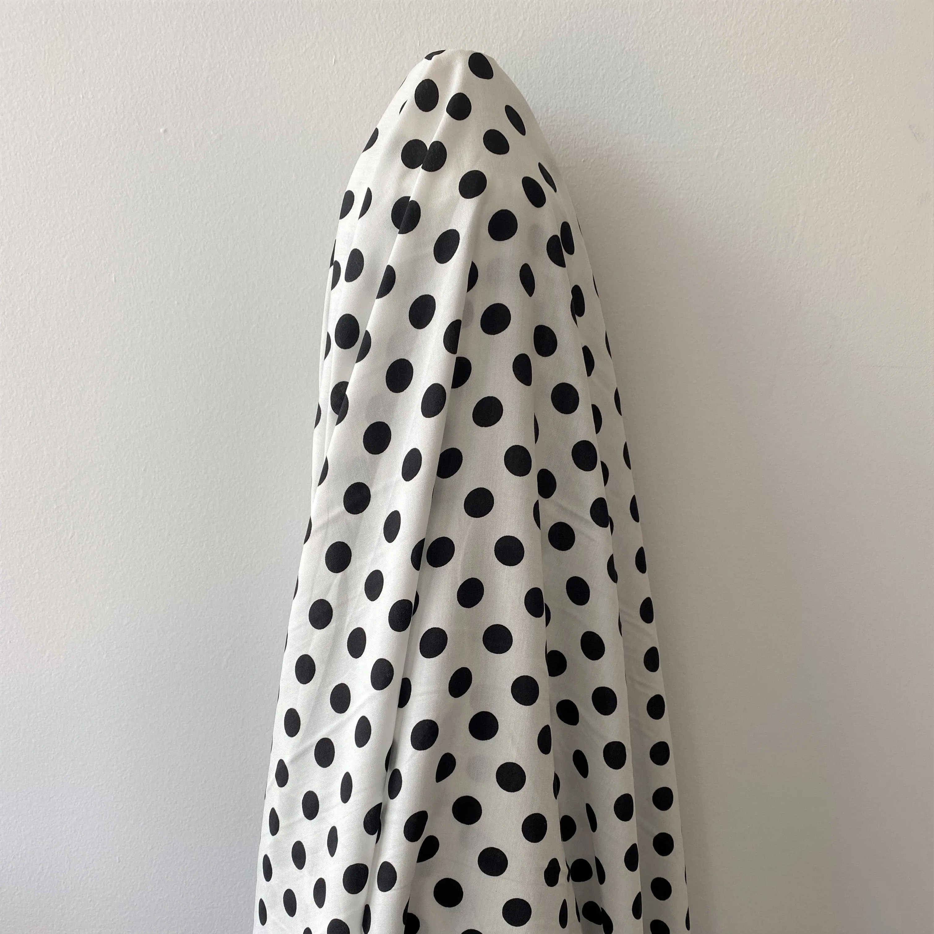 Remnant Printed Viscose Spot White