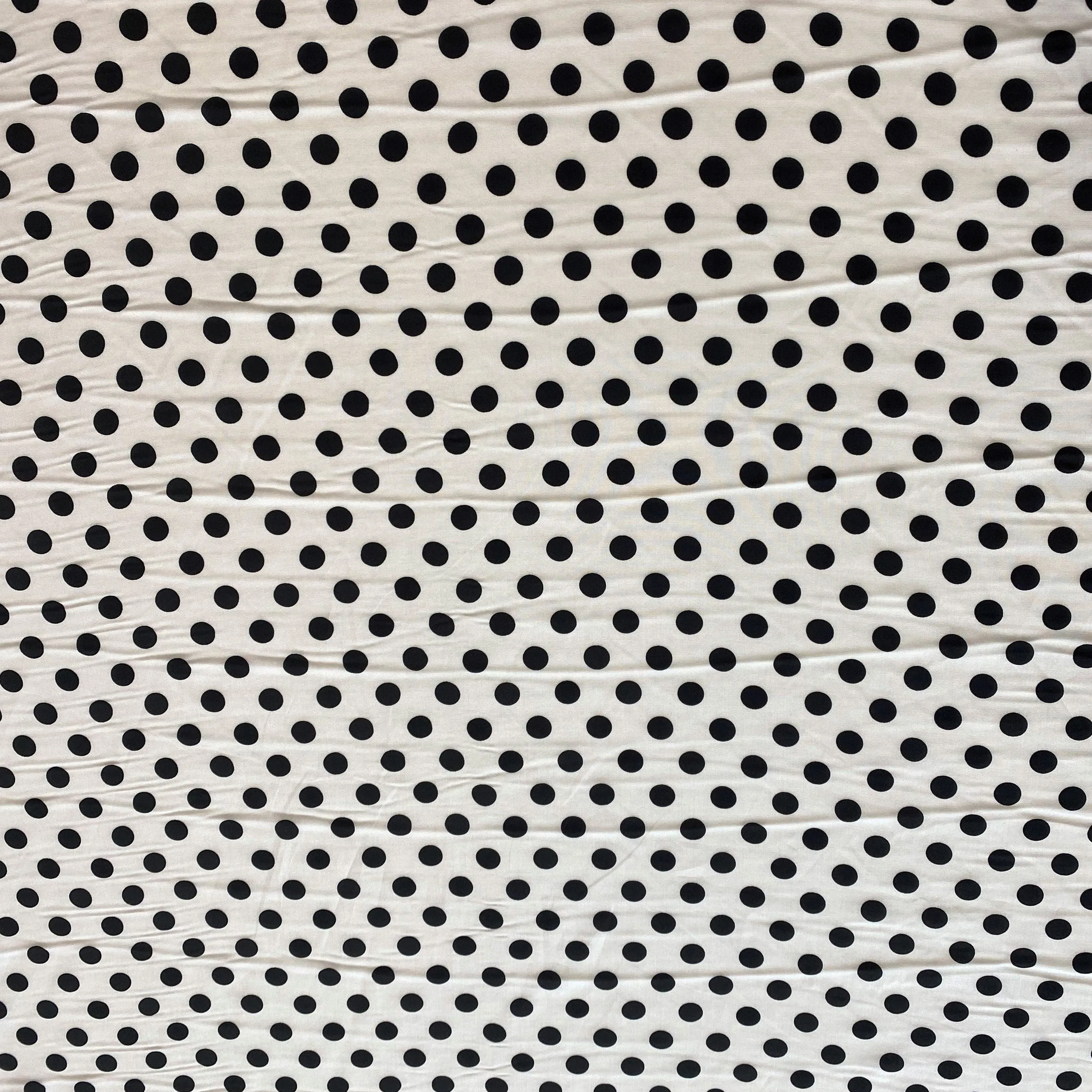Remnant Printed Viscose Spot White