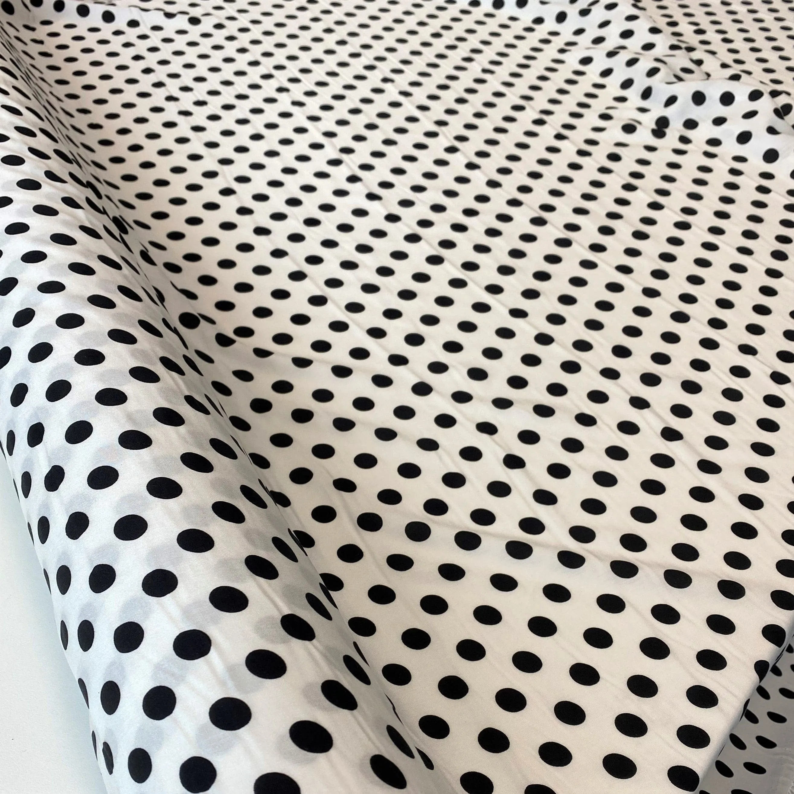 Remnant Printed Viscose Spot White