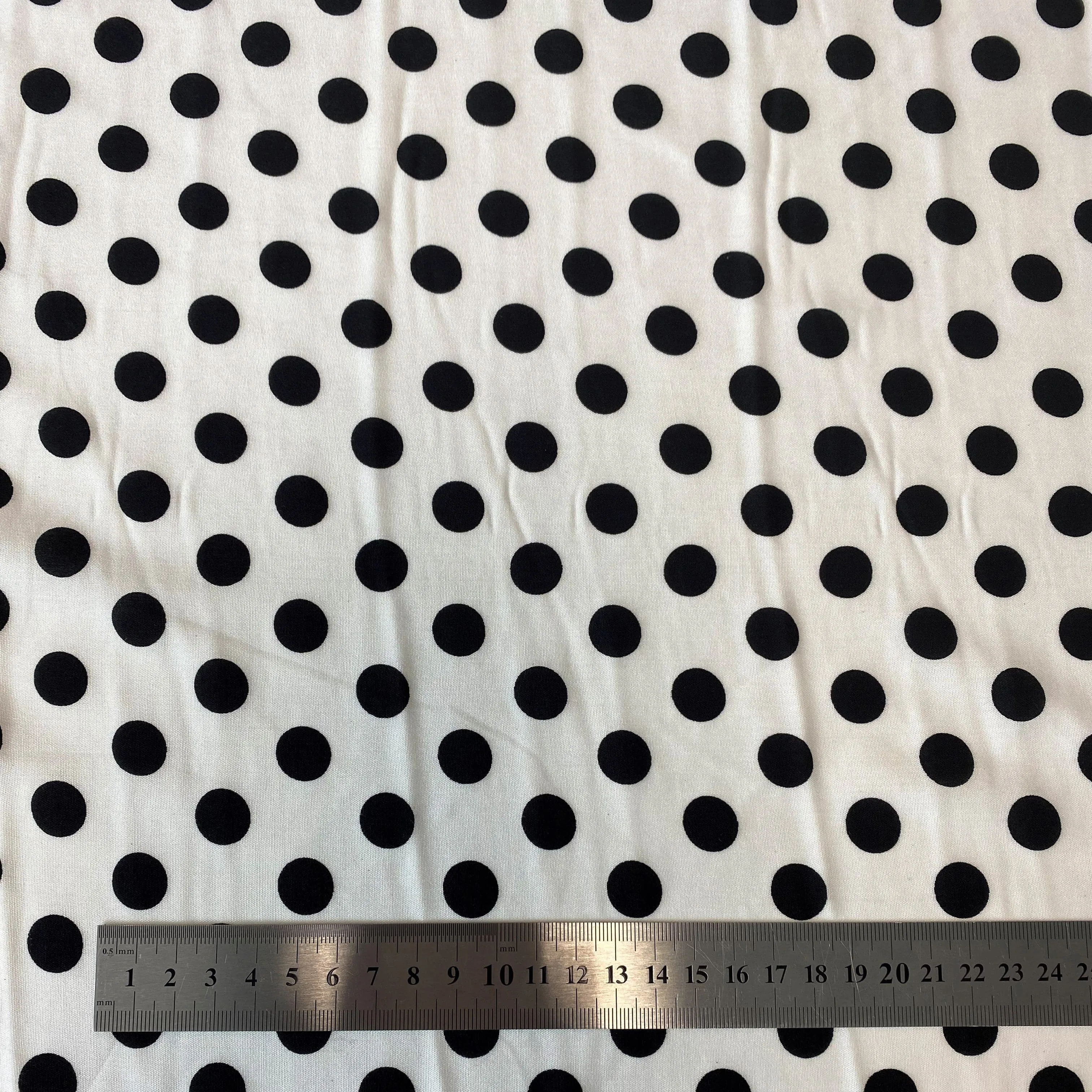 Remnant Printed Viscose Spot White