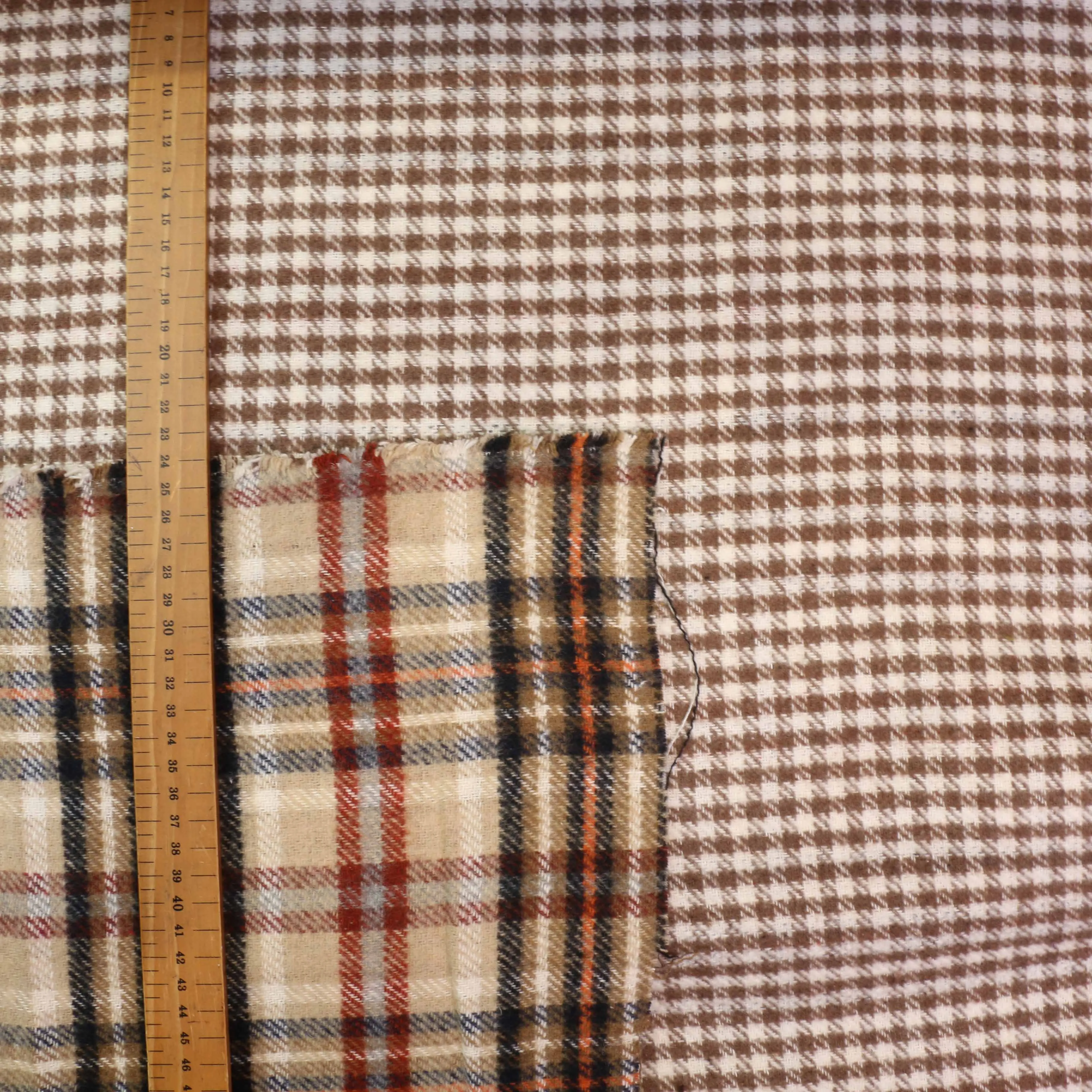 Reversible Wool Coating - Brown, Green, Beige