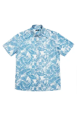 Reynolds Seersucker Blue Leaves Shirt