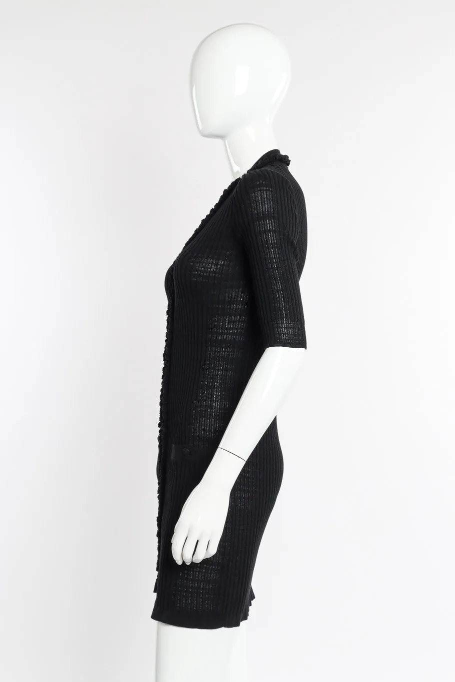Ribbed Knit Cardigan Dress