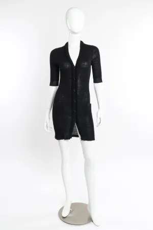 Ribbed Knit Cardigan Dress