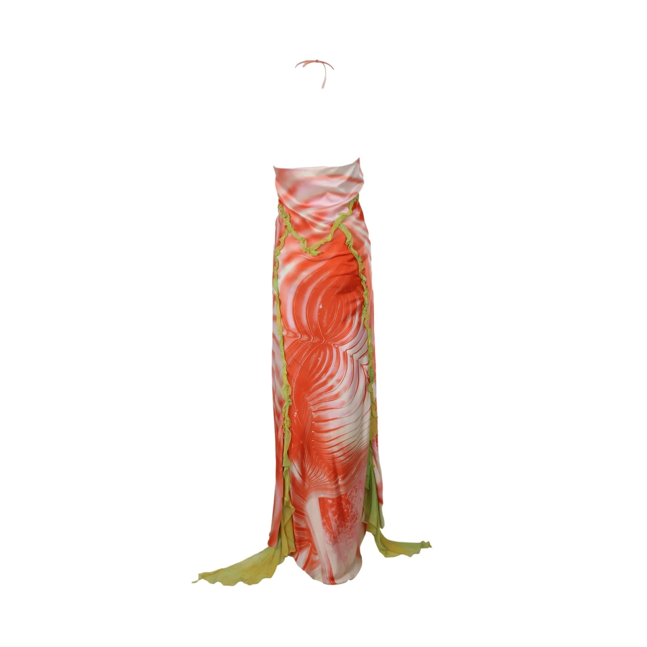 Roberto Cavalli Pink Ruffled Silk Dress