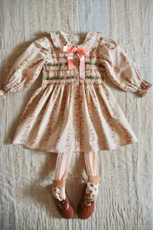 Romantic long tunic Farandole Stripes flowers