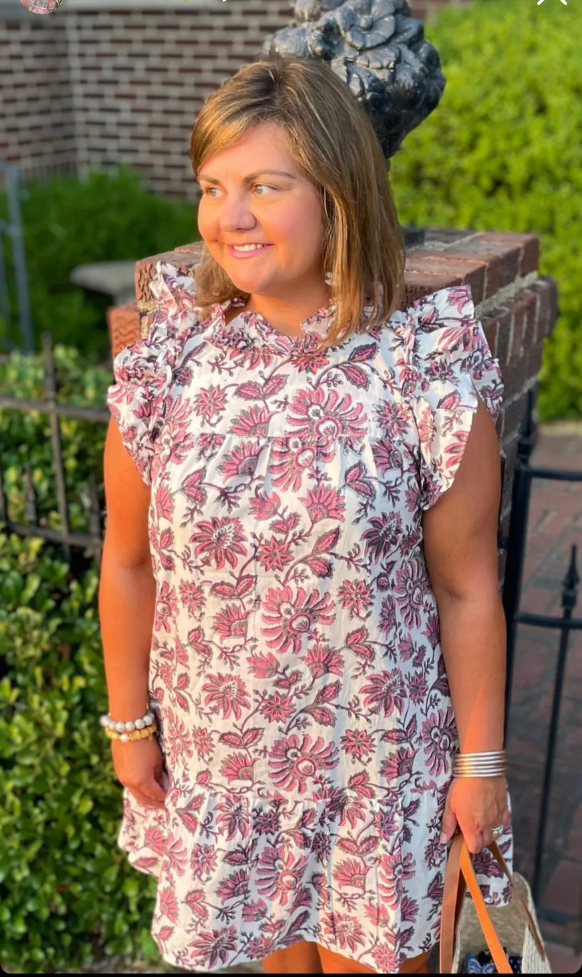Roopa Dress - Pink/Purple Lotus
