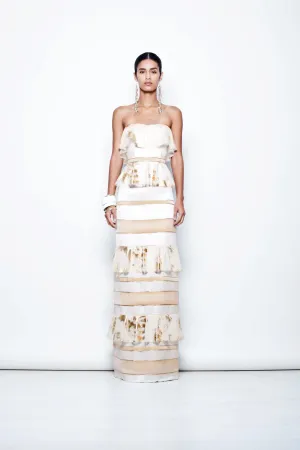 Ruffle Column Gown