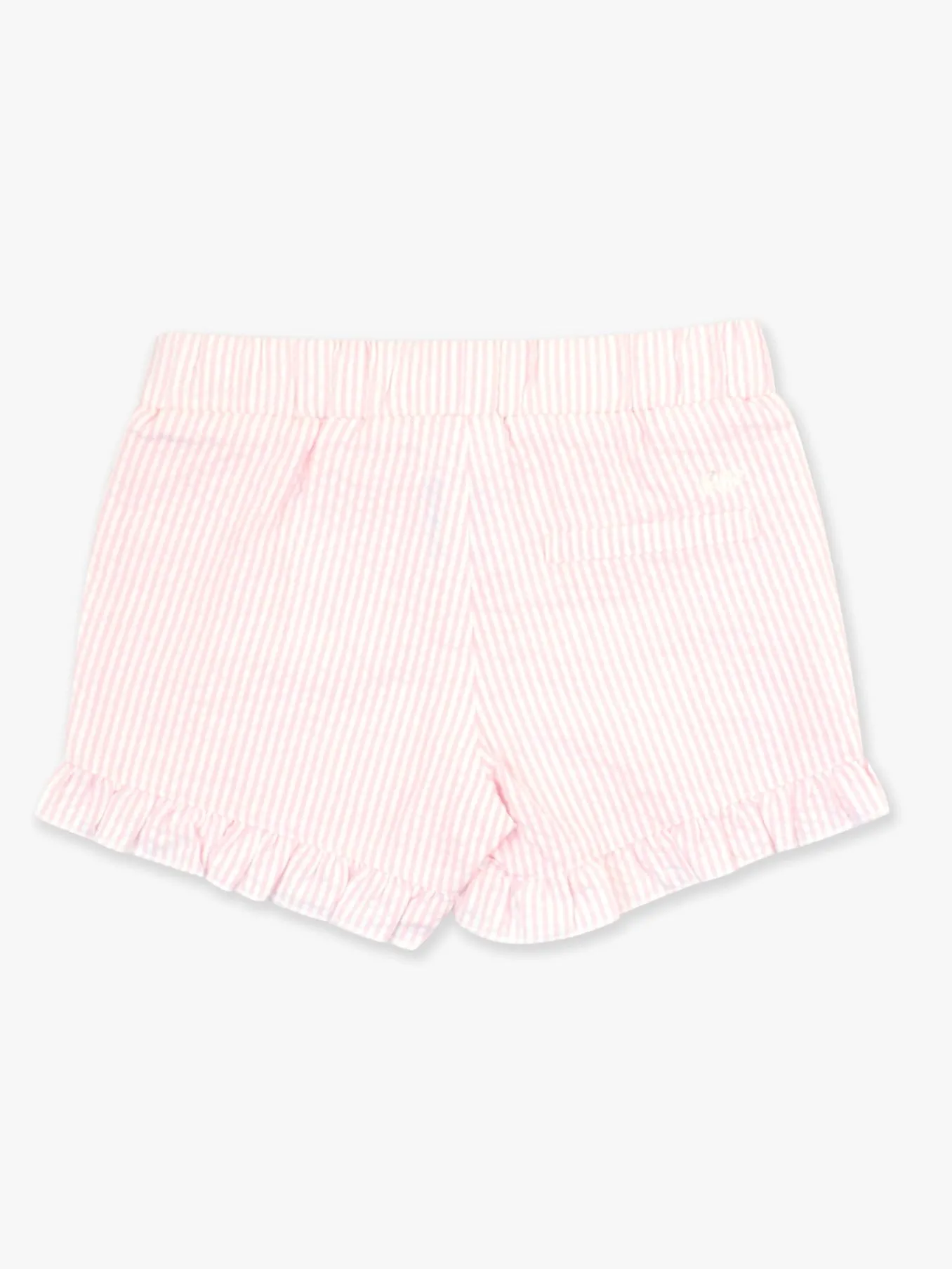 Ruffle Seersucker Shorts