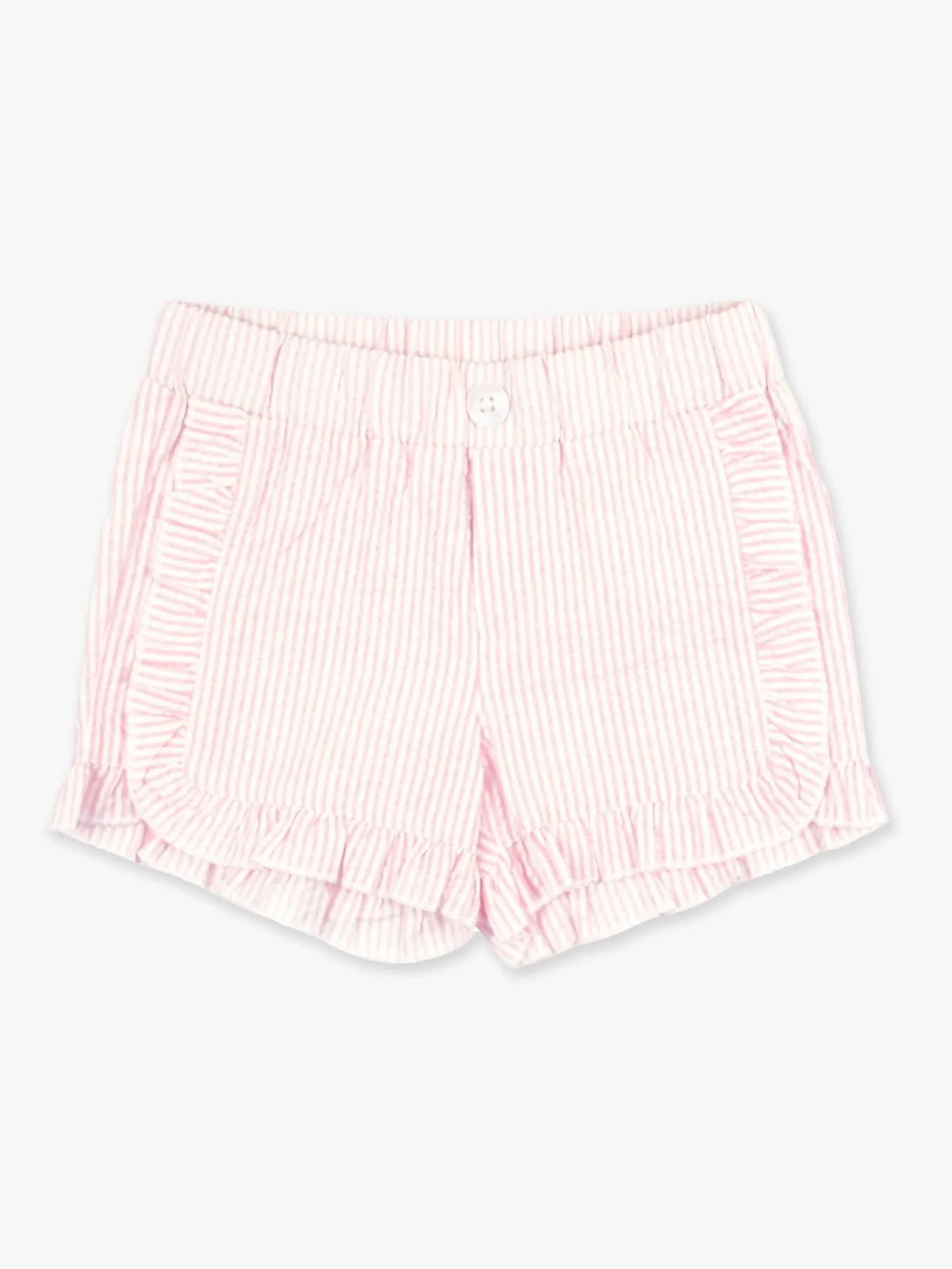 Ruffle Seersucker Shorts