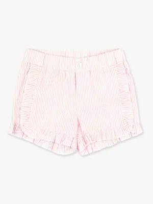 Ruffle Seersucker Shorts