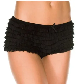 Ruffle Tanga Shorts Black