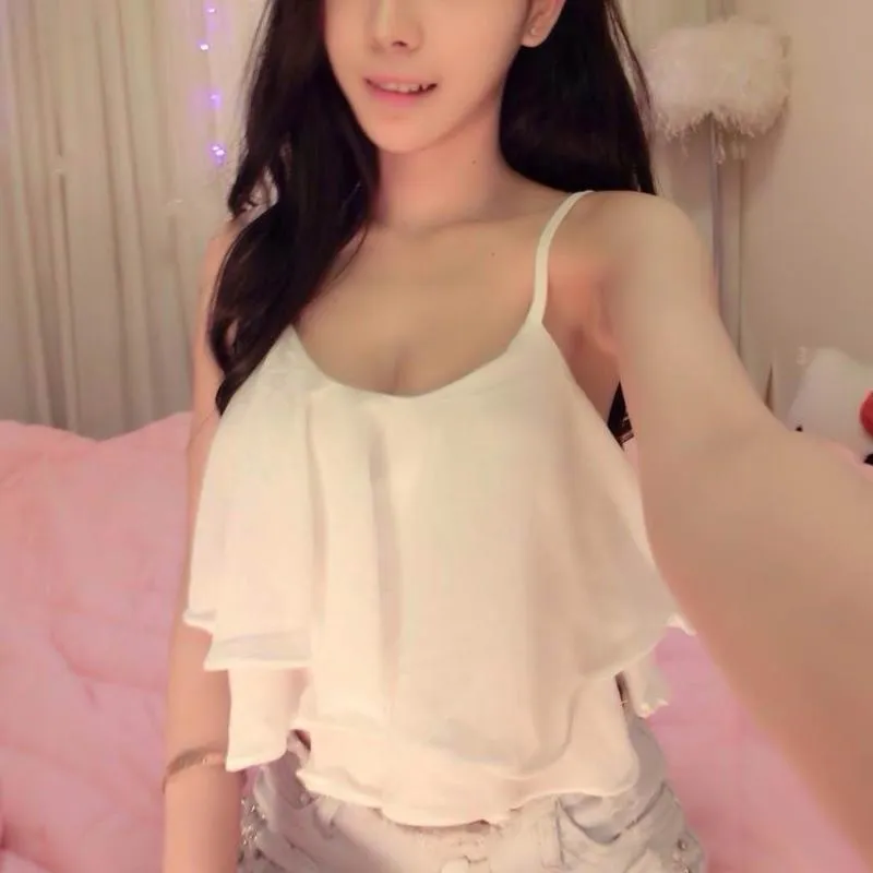 Ruffled Crop Tank Top