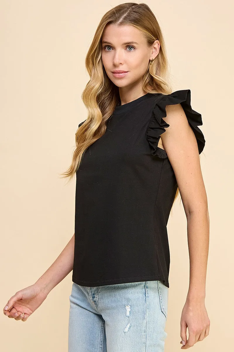 Ruffled Short Sleeve
