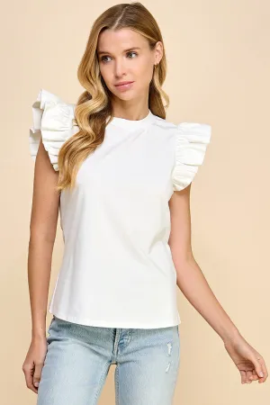 Ruffled Short Sleeve