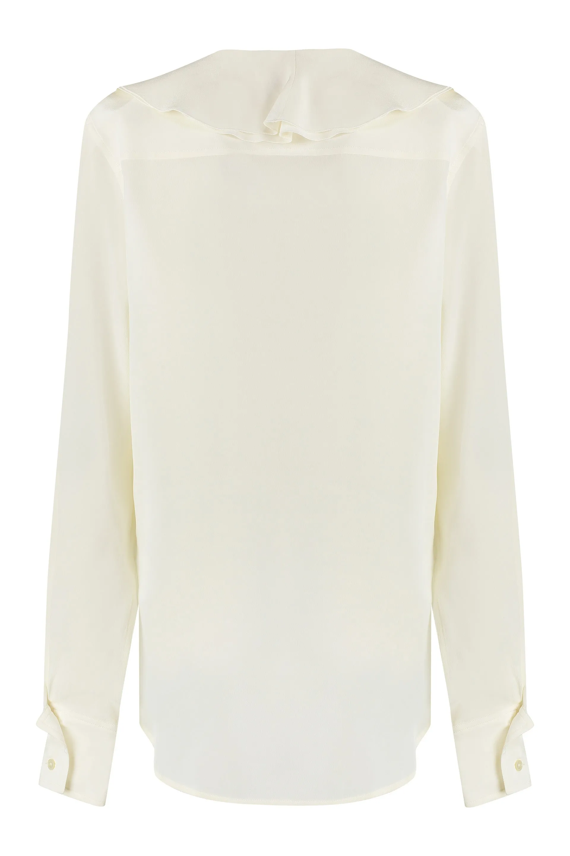 Ruffled silk blouse