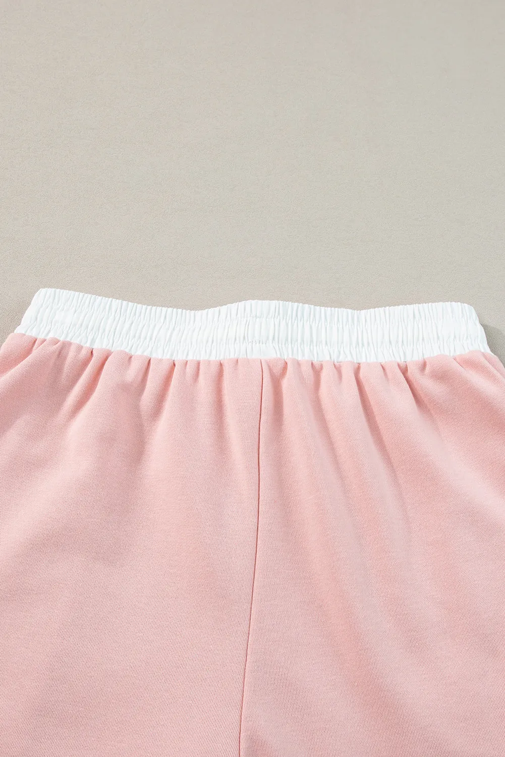 Ruffled Top and Drawstring Shorts Set