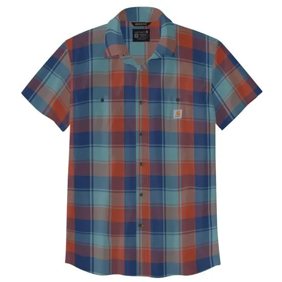 Rugged Flex Relaxed Fit Lightweight Short-Sleeve Plaid Shirt