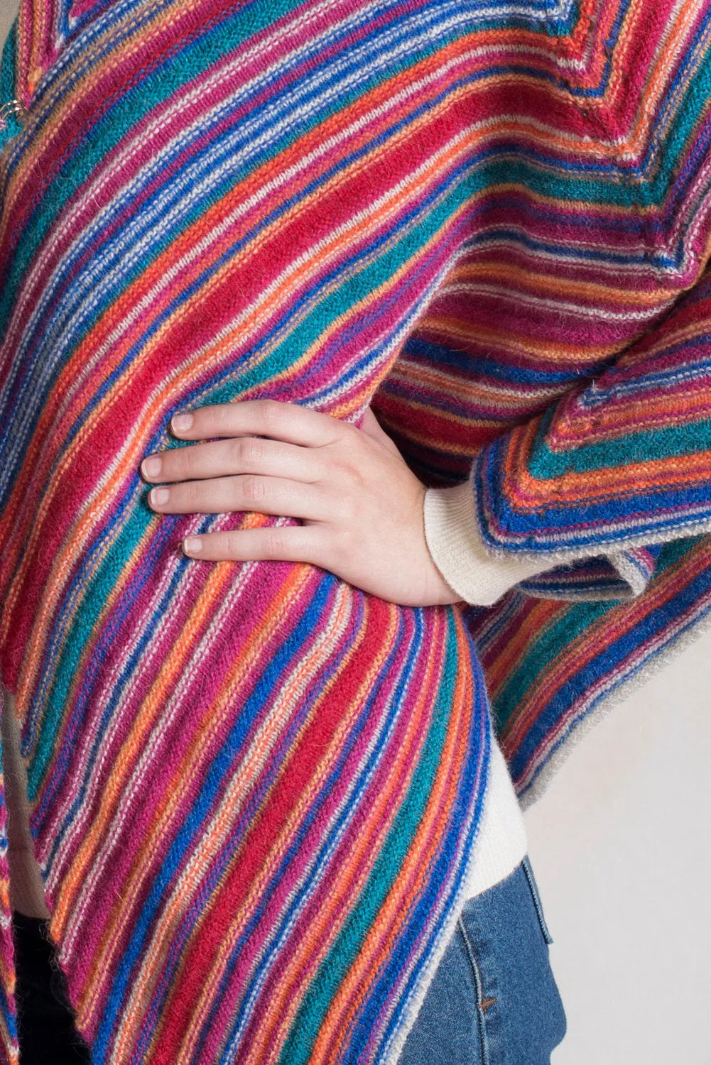 Russet Poncho Baby Alpaca Color Luna