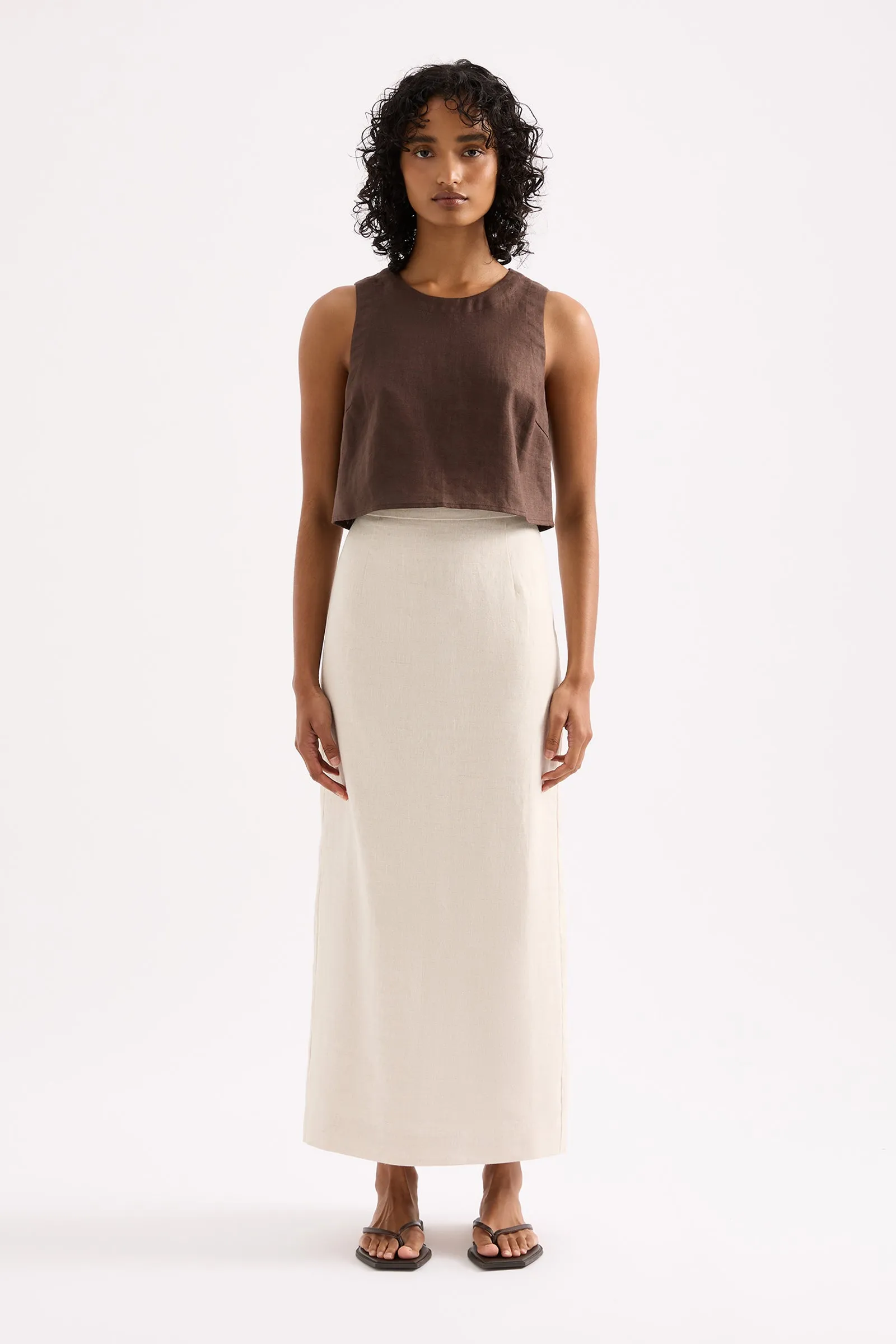 SADIE LINEN MAXI SKIRT