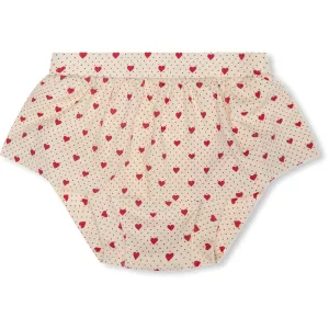 Sally swim shorts - Lots of love red