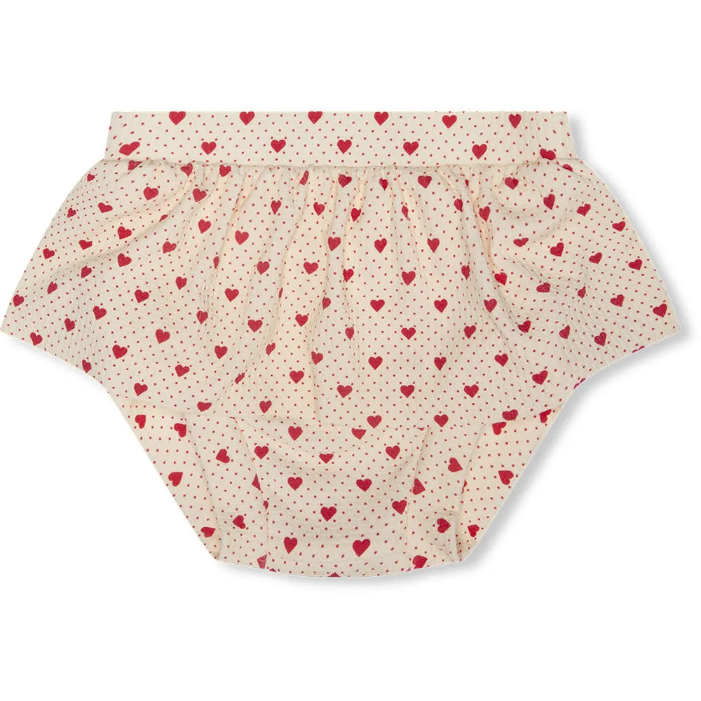 Sally swim shorts - Lots of love red