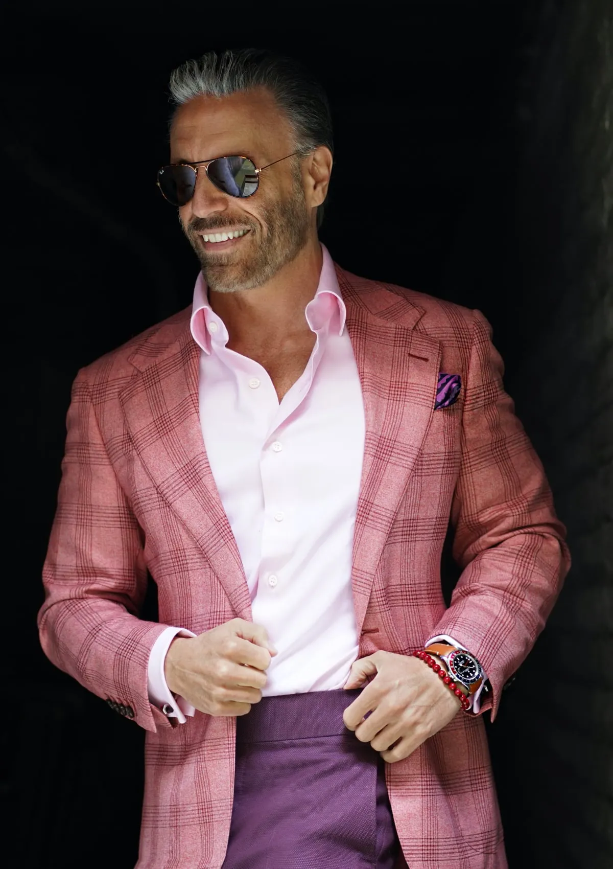 Salmon & Mocha Plaid Jacket