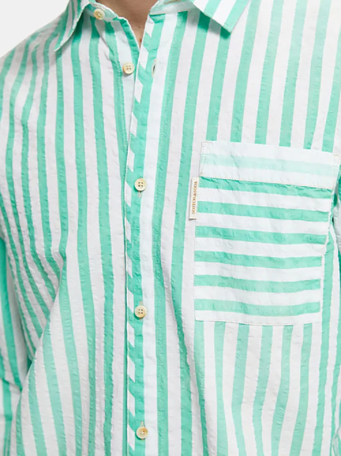 SAS SEERSUCKER L/S STRIPE SHIRT