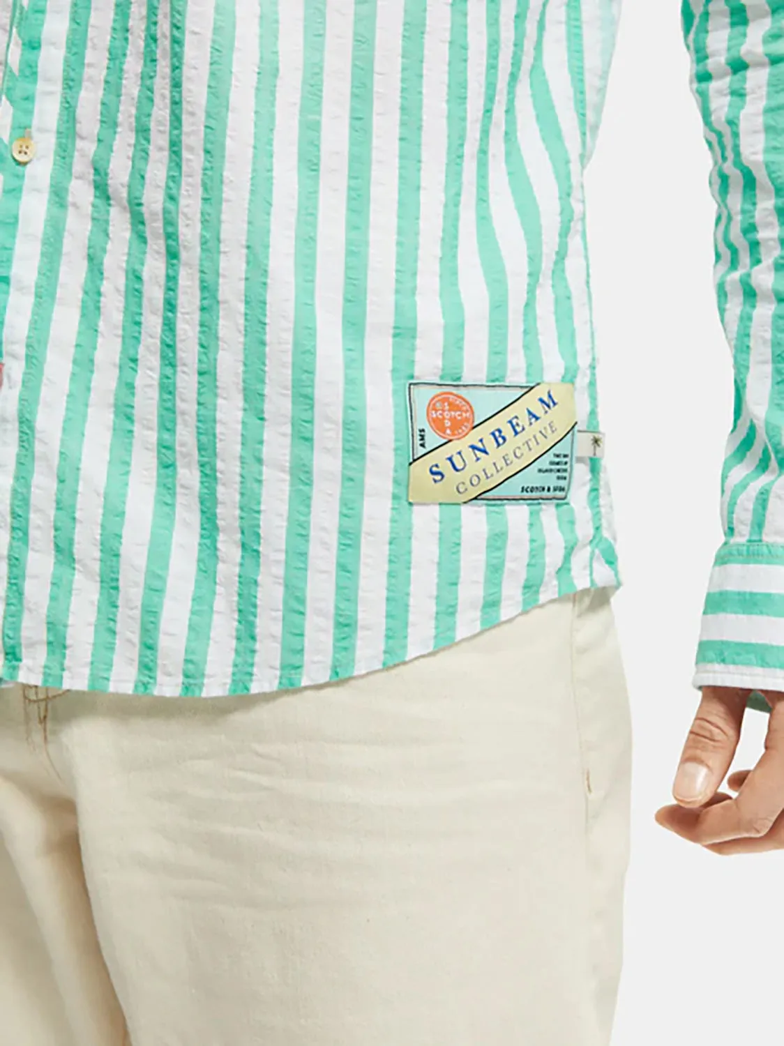 SAS SEERSUCKER L/S STRIPE SHIRT