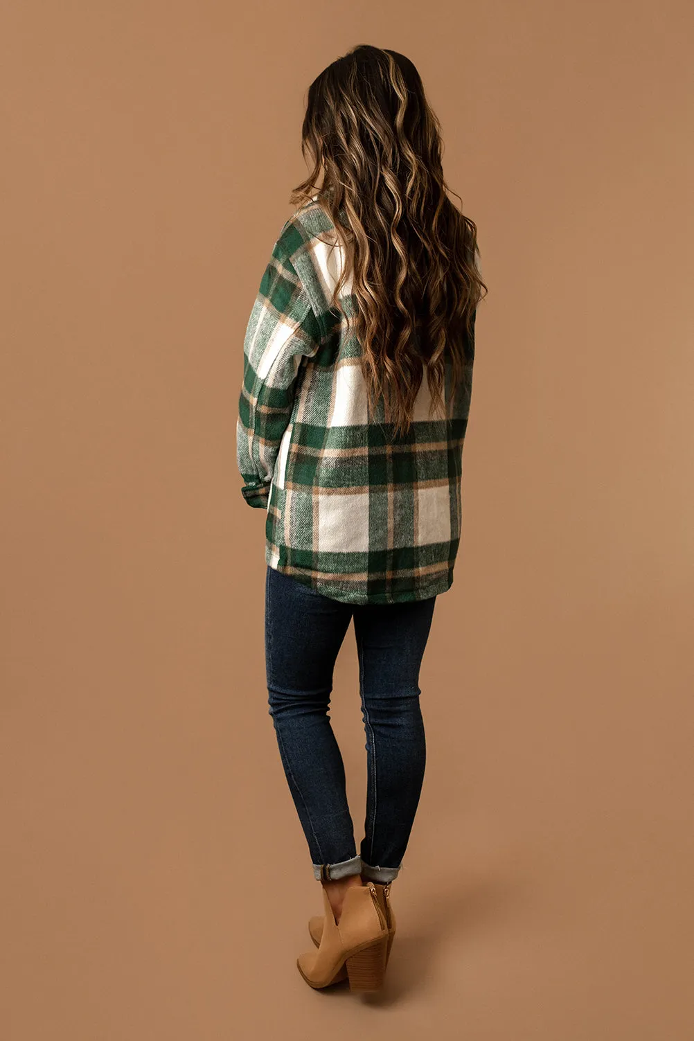 Say It All Plaid Shacket (Green) | FINAL SALE