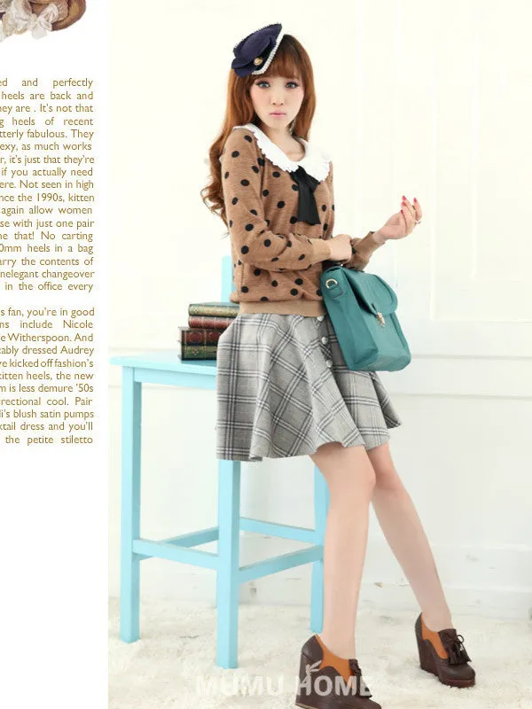 scholarly plaid skirt