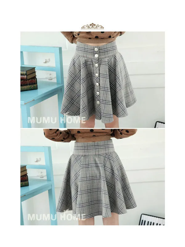 scholarly plaid skirt