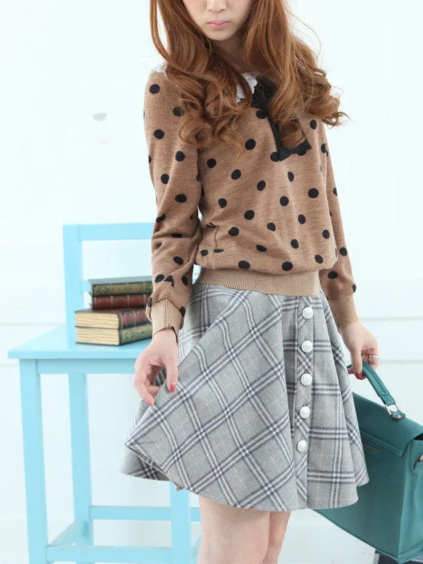 scholarly plaid skirt