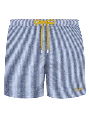 Seersucker bluette striped classic light swim shorts Patmos