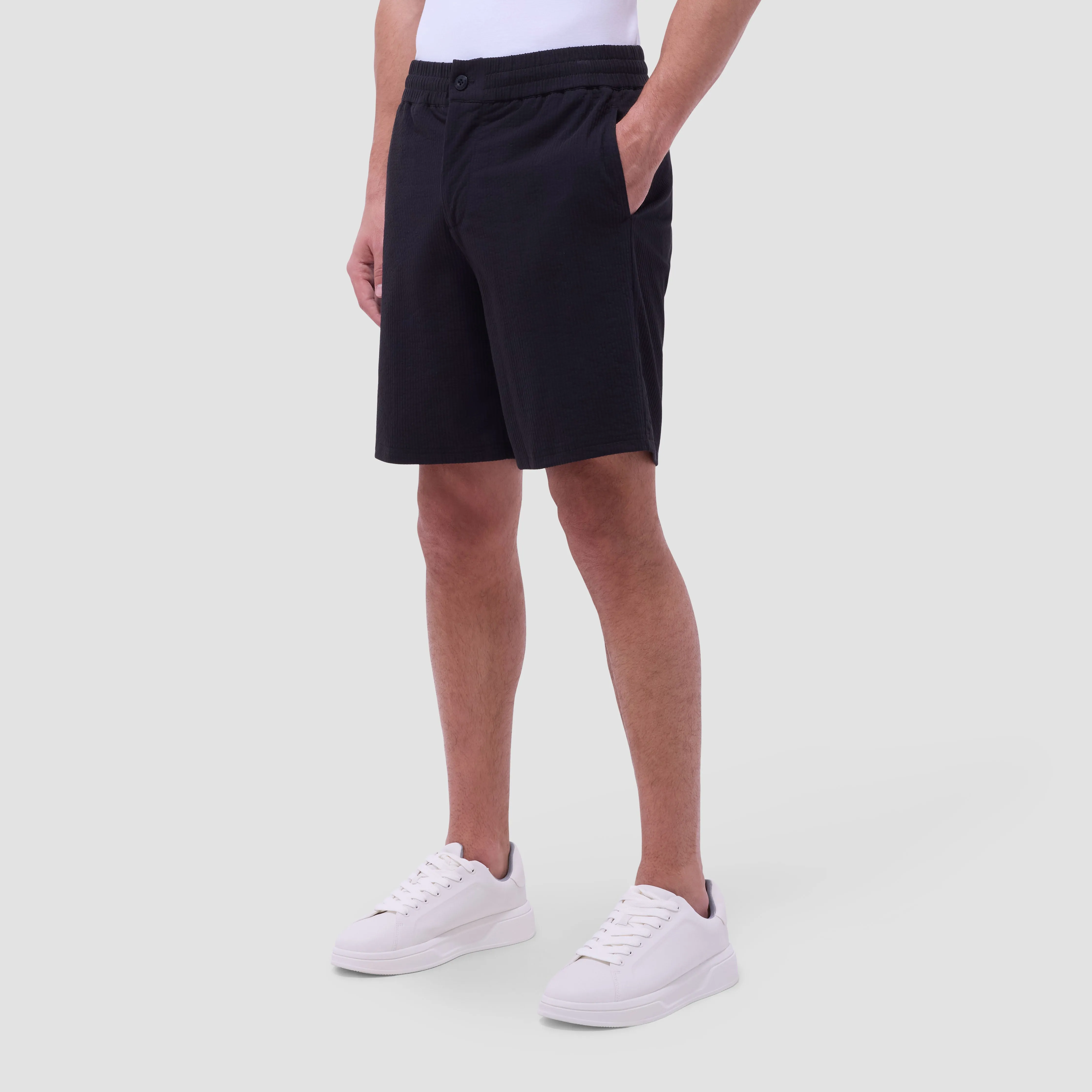 Seersucker Crinkled Shorts