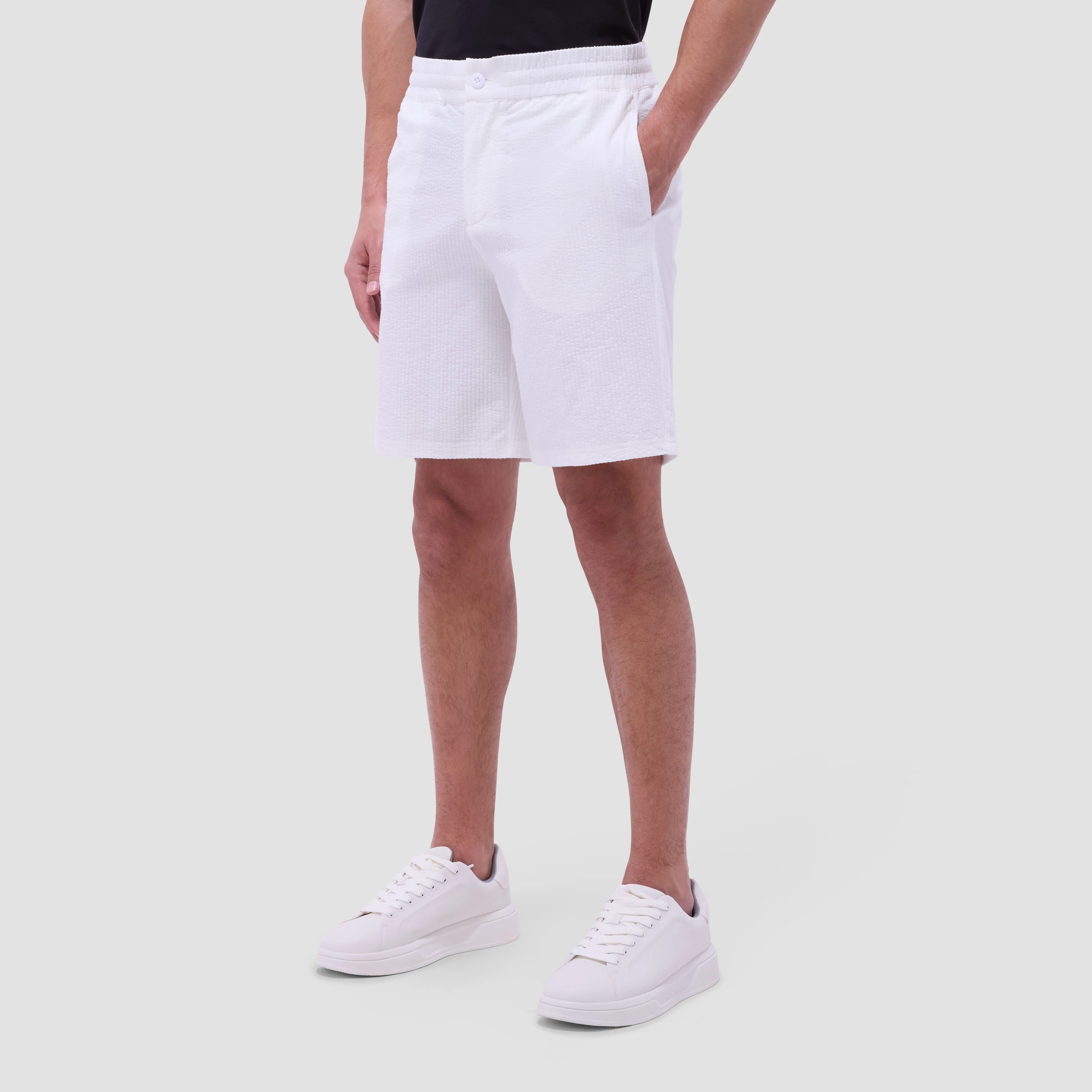 Seersucker Crinkled Shorts