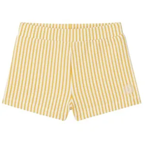 Seersucker Mustard Stripe Swim Shorts