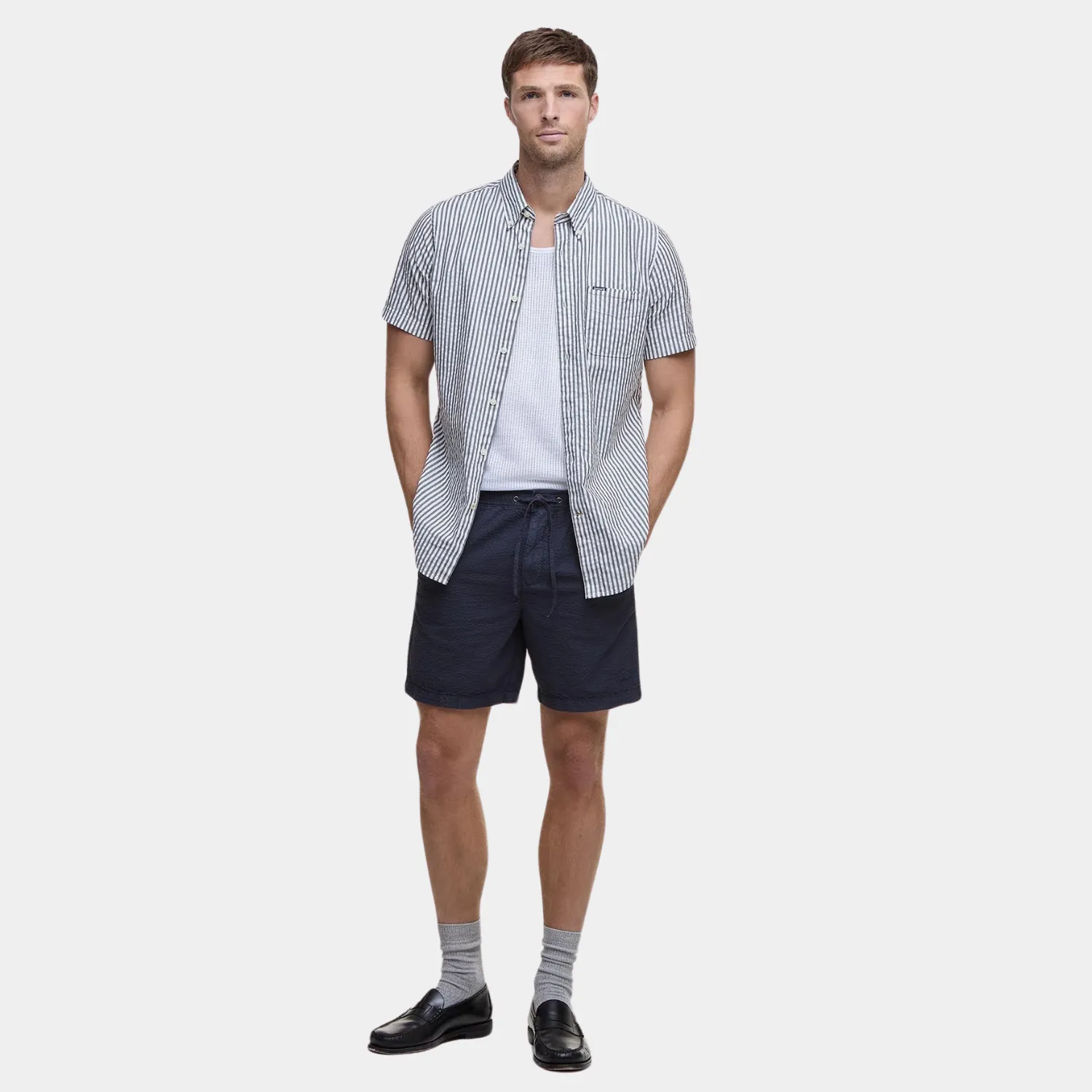 Seersucker Relaxed Shorts