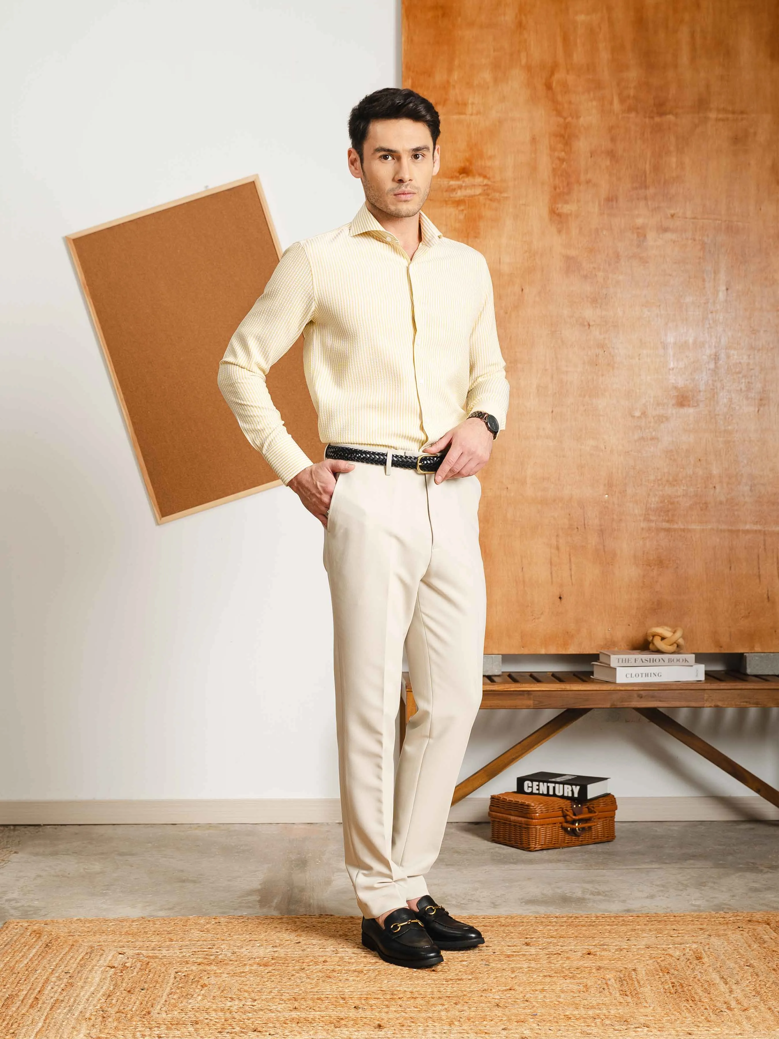 Seersucker Shirt - Yellow