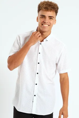 Seersucker Spot Shirt - White