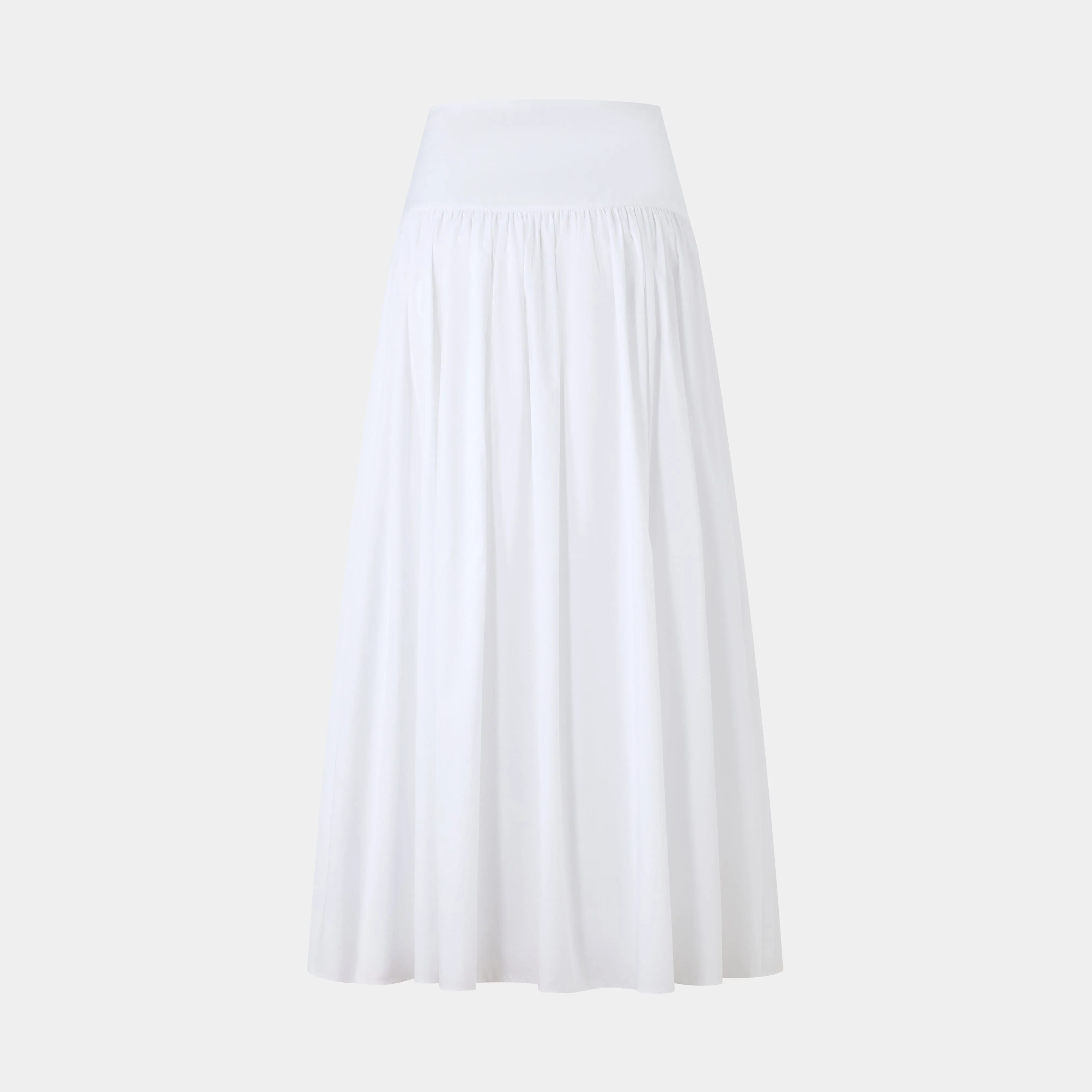 SERENE WHITE PLEATED SKIRT