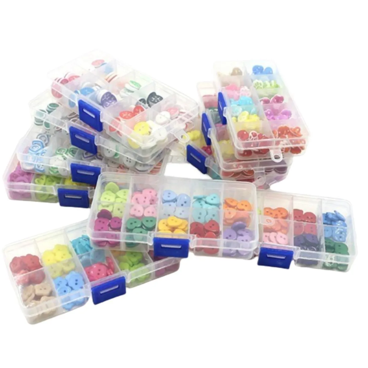 Set 2 Clothing Buttons 11mm Mixed Childrens Clothing Dress Plastic Resin Multicolour Baby Button