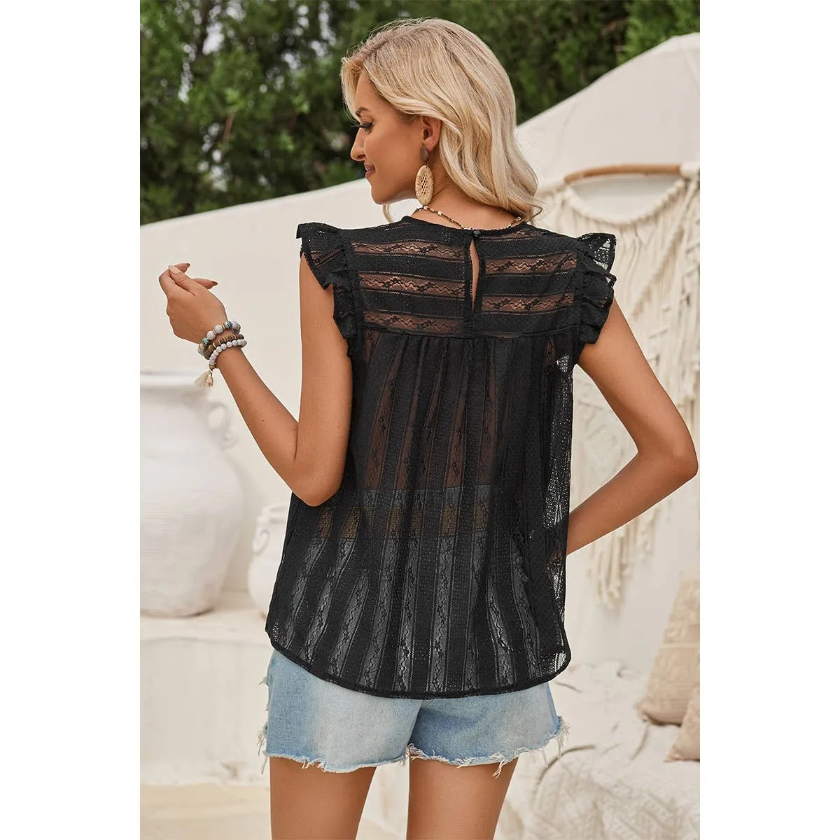 Sheer Elegance Lace Blouse