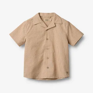Shirt S/S Anker - caramel stripe