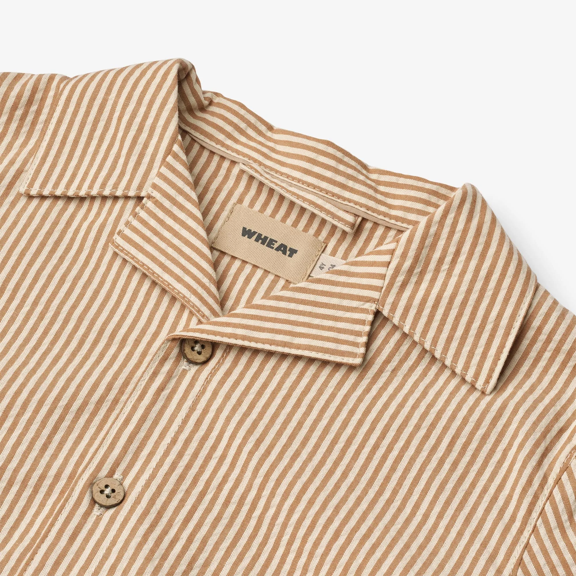 Shirt S/S Anker - caramel stripe